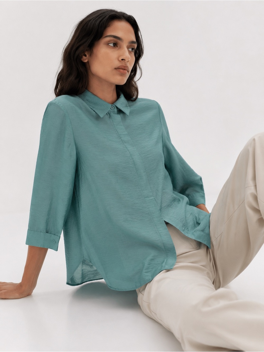 Cos Teal Top